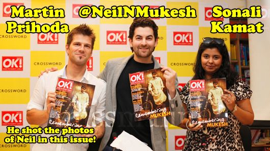 Martin Prihoda (Photographer), Neil Nitin Mukesh, Sonali Kamat (Editor, OK! India)