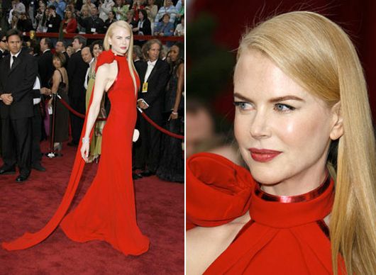 Who Wore Red Better? Emma Stone Tries On Nicole Kidman’s Dress at The Oscars