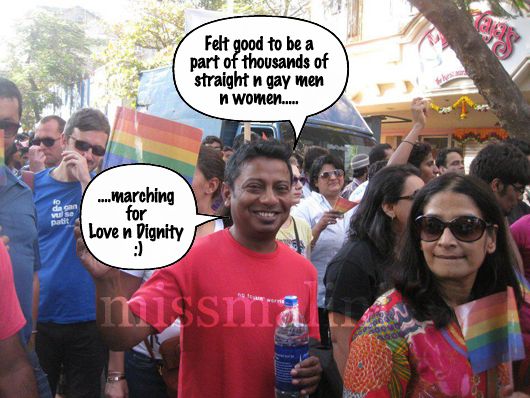 Director, Onir at the LGBT Pride Parade in Mumbai today