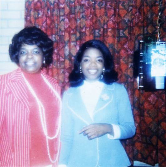 Oprah Winfrey with her mother