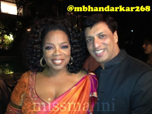 Oprah Winfrey with Madhur Bhandarkar