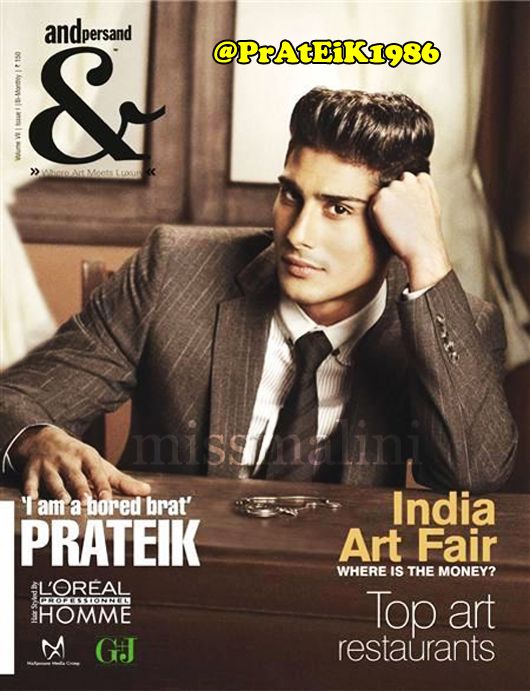 Prateik on the cover of & Persand magazine