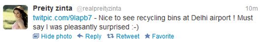 Actress Preity Zinta Tweets Trash! (The Good Kind)