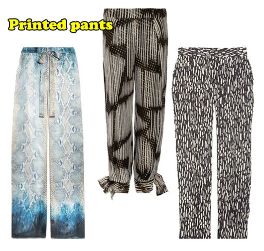 printed pants