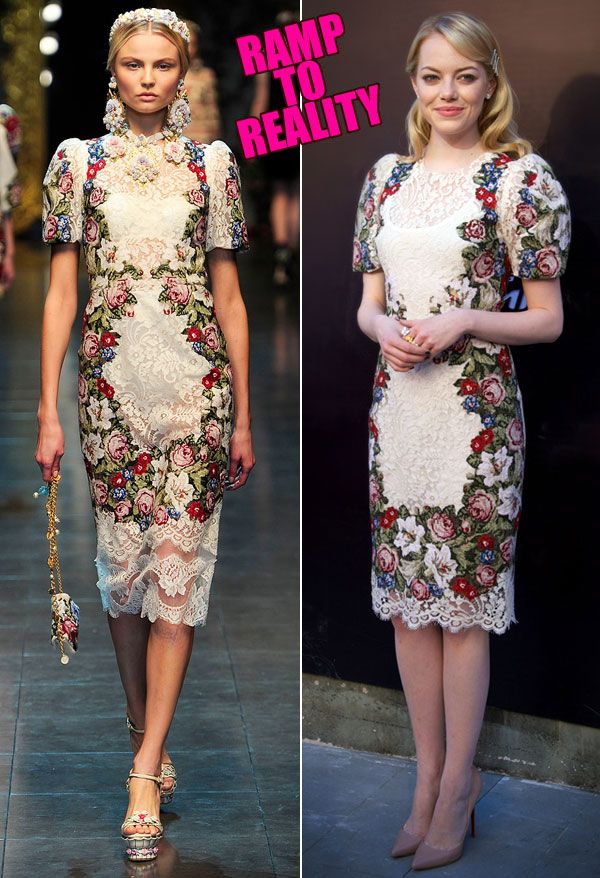 Ramp to Reality: Emma Stone in Dolce & Gabbana