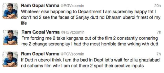 That’s What He Said! Ram Gopal Varma: Sanjay Dutt Forced Me to Take Kangna Out of Department