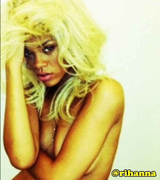 Rihanna gets blonde and naked for a new perfume advert