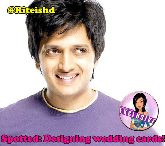 Spotted: Riteish Deshmukh Working on Wedding Card Designs!