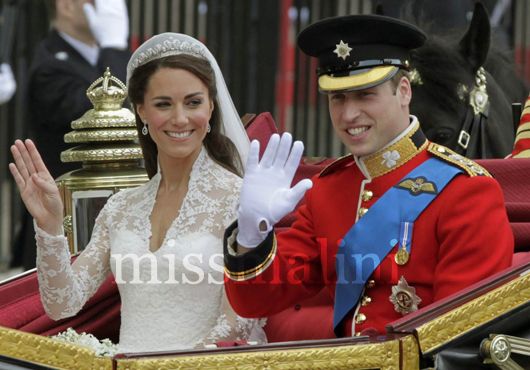 The Duke and Duchess of Cambridge on their wedding day in April 2011