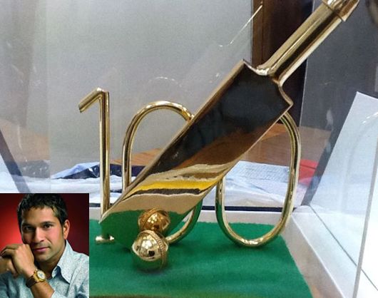 Derek O'Brien tweeted this picture of Sachin's trophy
