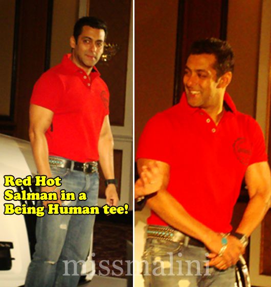 Salman in his Being Human tee and favorite pair of jeans