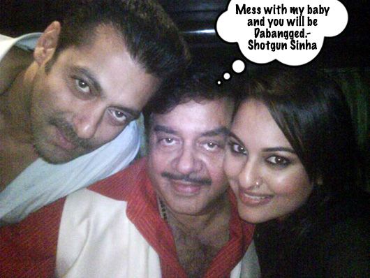 Salman Khan, Shatrughan and Sonakshi Sinha