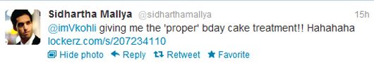 Siddhartha Mallya Celebrates his 25th Birthday IPL Style!