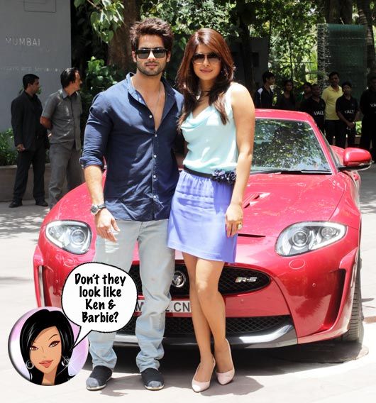 Spotted: Shahid Kapoor and Priyanka Chopra Take a Ride in SK’s Jaguar!