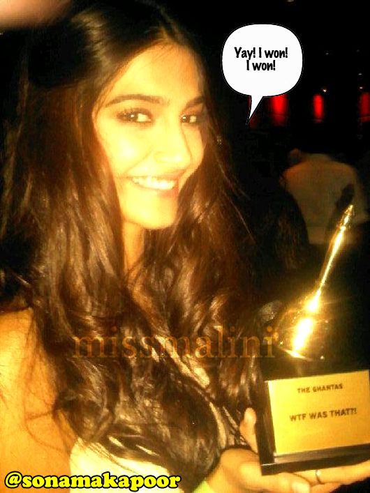 Sonam Kapoor Attends Ghanta Awards Ceremony! Wins Award in “WTF Was That” Category