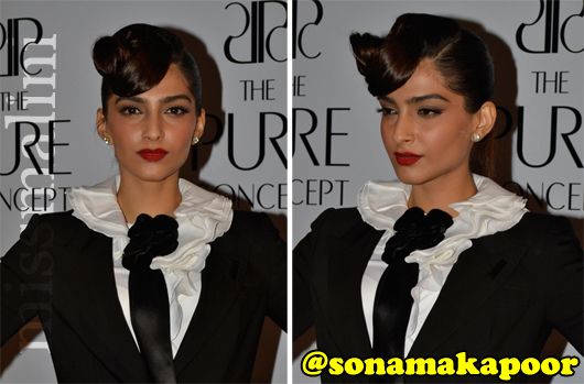 Get This Look: Sonam Kapoor in Dolce &#038; Gabbana at the Launch of The Pure Concept