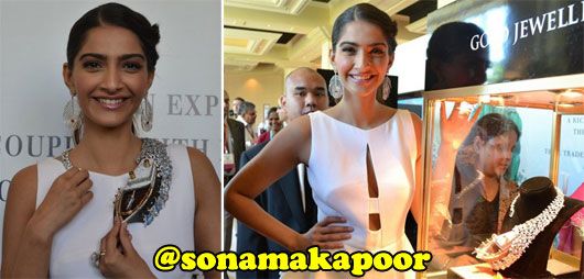 Sonam Kapoor wears Laksh Pahuja's Titanic necklace