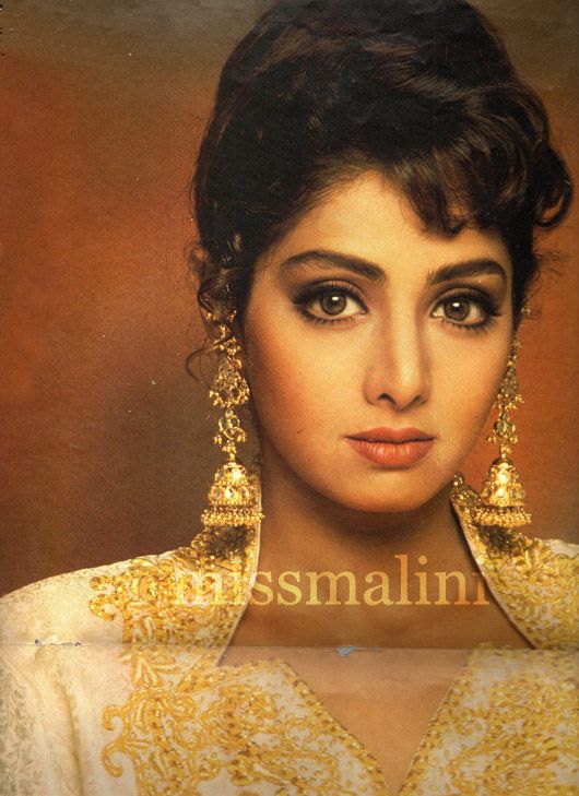 A portrait of Sridevi from an old issue of Cine Blitz magazine