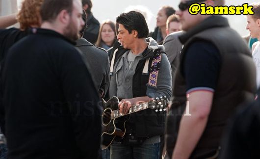 SRK on the sets in London
