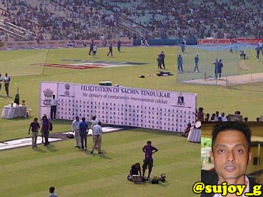 Director Sujoy Ghosh tweeted this photo from Eden Garden, this afternoon