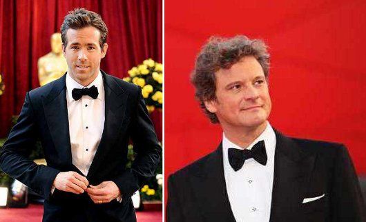 Tom's legion in peaked lapels: Ryan Reynolds & Colin Firth in Tom Ford tuxedos