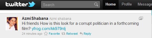 Shabana Azmi's tweet