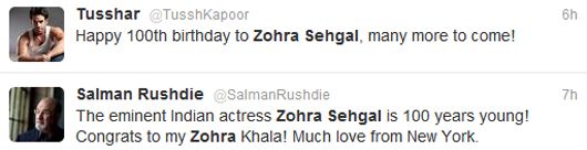 Tusshar Kapoor and Salman Rushdie tweet her their wishes