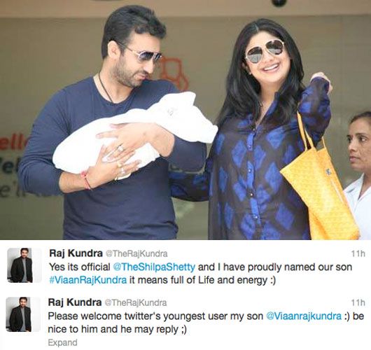 Shilpa Shetty’s Son Has a Twitter Account! Cute or Weird?