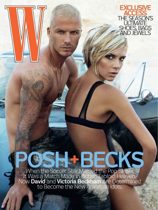 David & Victoria Beckham W Magazine August 2007 cover