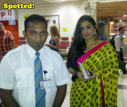 Spotted: Vidya Balan at Goa Airport!