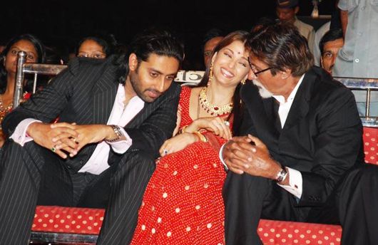 Abhishek, Aishwarya and Amitabh Bachchan