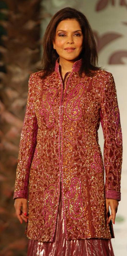 Zeenat Aman  Women, Longline jacket, Clothes