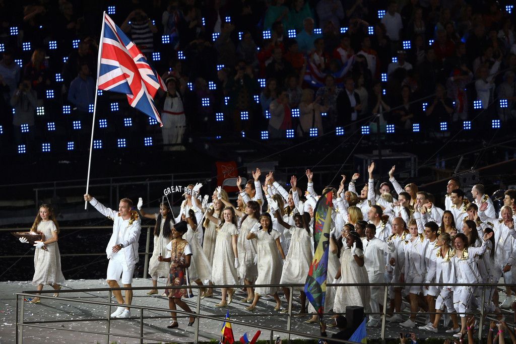 Team GB during the athletes parade at the London 2012 Olympics Opening Ceremony
