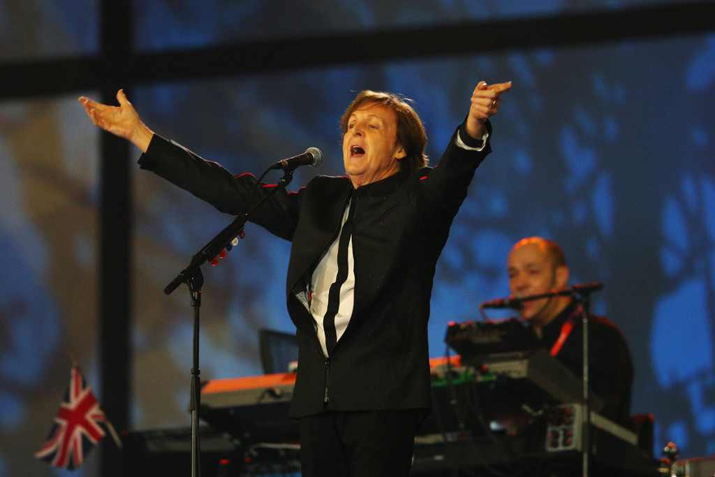 Sir Paul McCartney performing at the London 2012 Olympics Opening Ceremony
