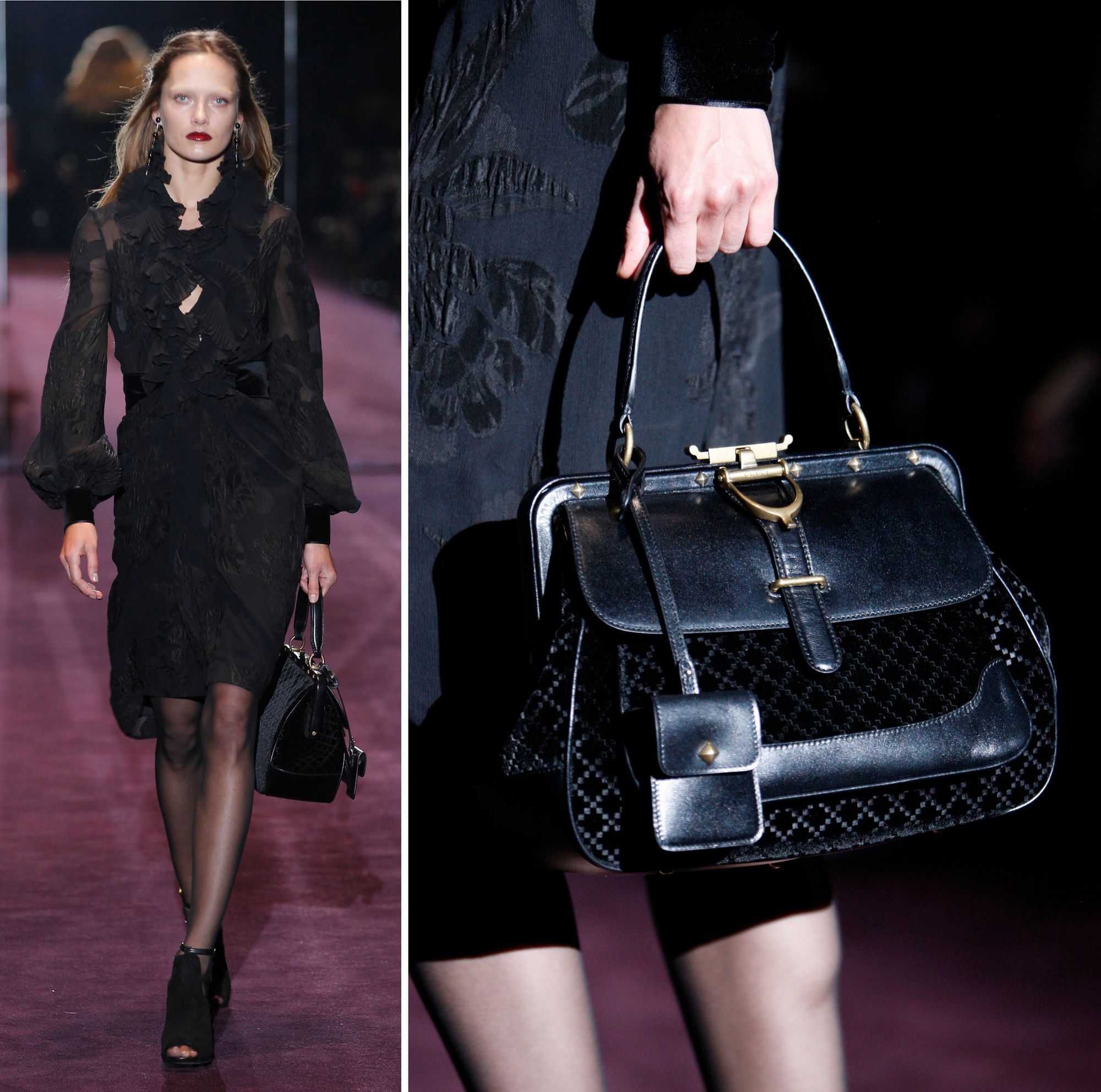 The Gucci 'Lady Stirrup' bag at the Autumn/Winter 2012 runway (Photo courtesy | Gucci)