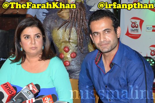 Farah Khan and Irfan Pathan at Oberoi Mall