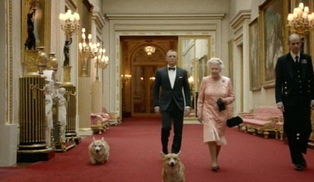 James Bond with the Queen in "Happy & Glorious"