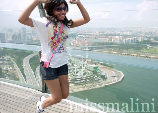 MissMalini at Marina Bay Sands