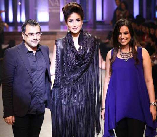 Grand Finale designers, Pankaj and Nidhi with Kareena Kapoor