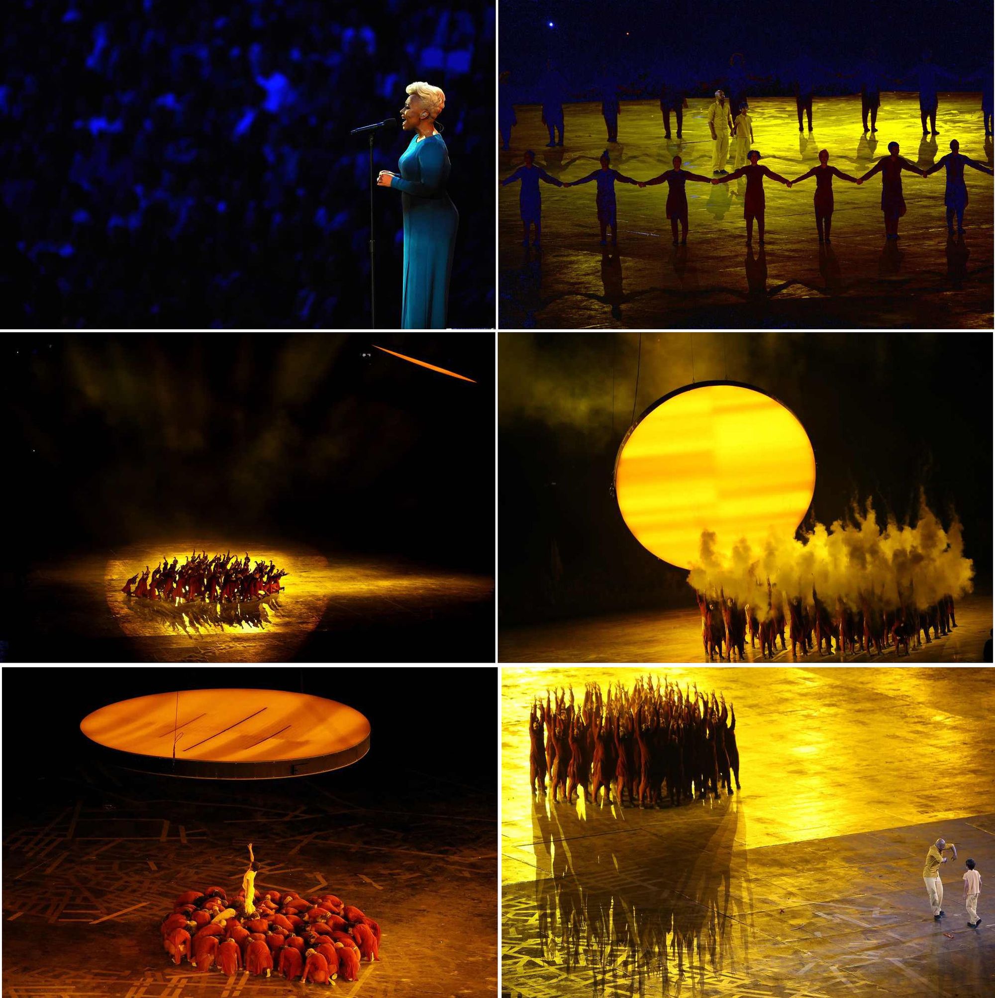 The sequence in remembrance of the victims of 7/7 train bombings at the London 2012 Olympics Opening Ceremony