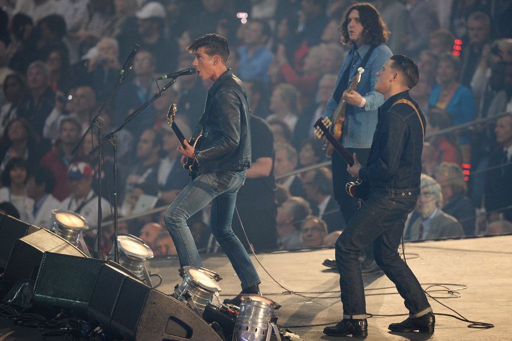 Arctic Monkeys performing at the London 2012 Olympics Opening Ceremony