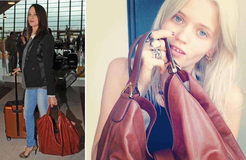 Asia Argento & Abbey Lee Kershaw with the Gucci 'Soft Stirrup' bag