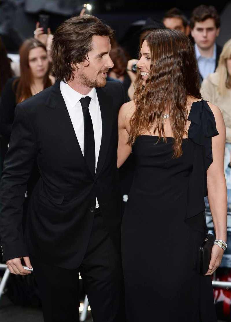 Christian Bale & Sibi Blazic at the London premiere of "The Dark Knight Rises"