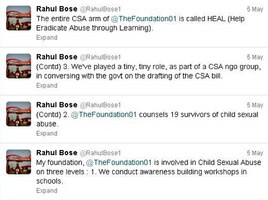 Rahul Bose tweet on The Foundation