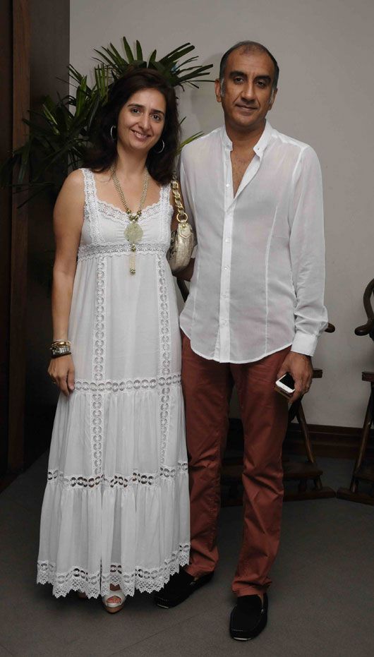 Milan Luthria with his wife