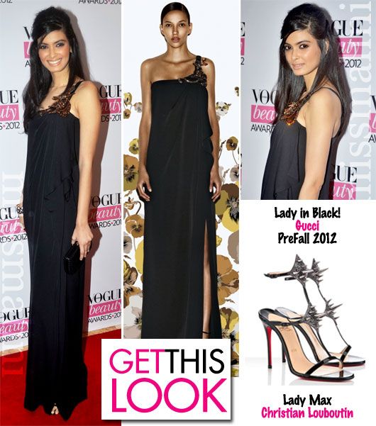 Diana Penty at Vogue Beauty Awards in Gucci