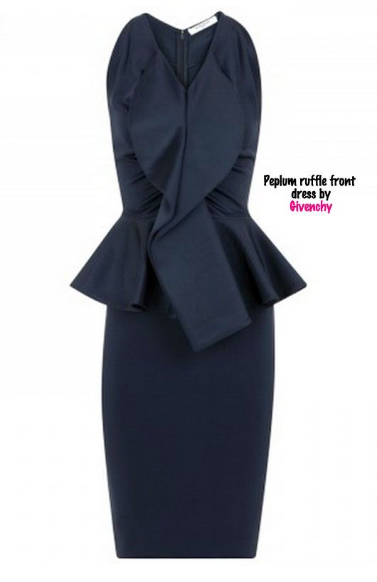 Givenchy Peplum ruffle front dress