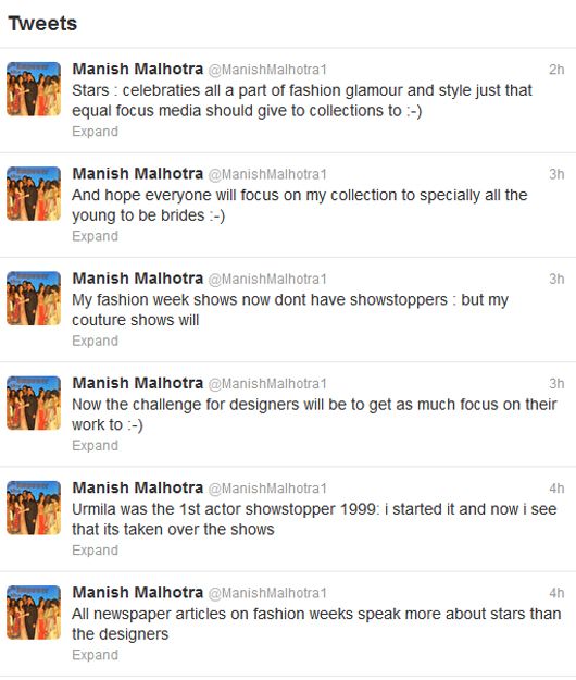 Manish Malhotra's tweets