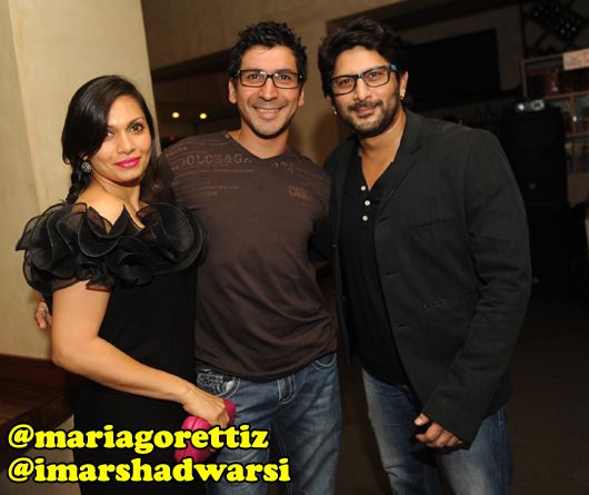 Maria Goretti, Prashant Chaudhri (CEO, Mangii Cafes Pvt Ltd) and Arshad Warsi