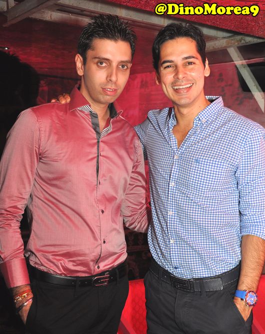 Ravi Sharma, Owner of Saffron Bay with Dino Morea at the launch party